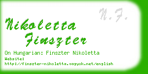 nikoletta finszter business card